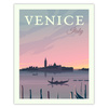 Poster of the City of Venice 40X50 cm + gold frame