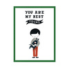 Children's poster You are may best friend 24X30 cm + green frame
