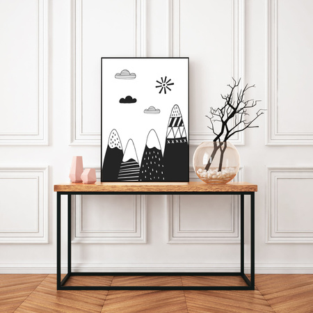 Poster Children's Sunny Mountains 40X50 cm + gold frame