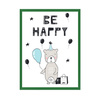 Be happy Birthday Poster 30X40 cm + green frame