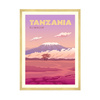 Poster Country of Tanzania 40X50 cm + gold frame