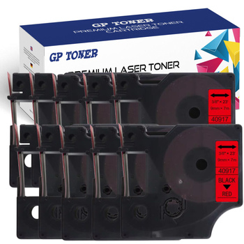 10x DYMO D1 tape 9mm 7m Red Black GP-DY40917 x10