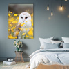 Canvas Print White Owl Flowers Nature Meadow 80x120