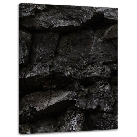 Canvas Print Nature Black Rocks 30x40 cm