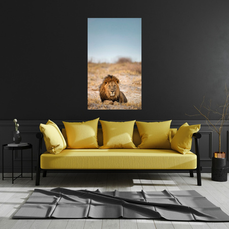 Canvas Print Lion on the Savannah Nature Wildlife 80x120 cm