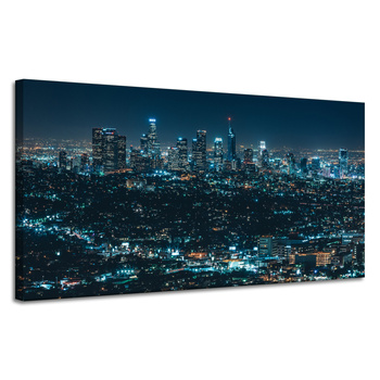 Canvas Print Architecture of Los Angeles at Night 120X60 cm
