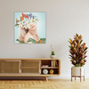 Canvas Print Nature Plants Girl Body 90X90 cm