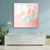 Canvas Print Balloons Pink Blue 90x90