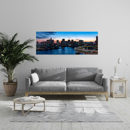 Canvas Print Architecture Rainbow Bridge Tokyo 150X50 cm