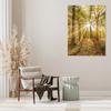 Canvas Print Sun Between Trees in the Forest 70x120 cm
