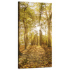 Canvas Print Sun Between Trees in the Forest 60x120 cm