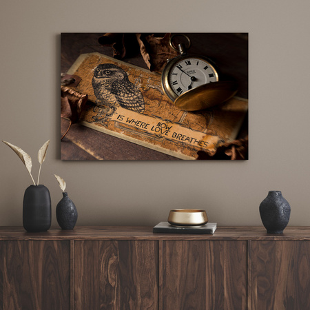 Canvas Print Vintage Clock 40x30 cm