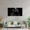 Canvas Print Black Woman Golden Lips and Eyes 100x80 cm