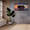 Canvas Print Wooden Bridge Sunset Water 100x80 cm