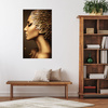 Canvas Print Profile of a Golden Woman Modern Style 80x120 cm