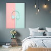 Canvas Print Music Headphones Two-Color 80x120