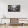 Canvas Print Bikes on the Amsterdam Bridge 100x80 cm