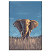 Canvas Painting Oil Style Gray Big Elephant 80x120 cm