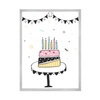 Birthday Cake Poster 40X50 cm + silver frame