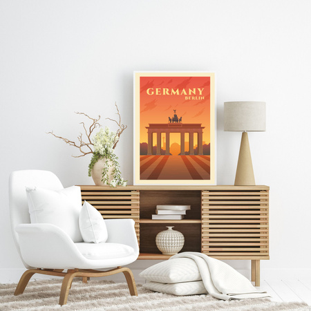 Poster Countries of Germany 40X50 cm + gold frame