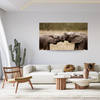Canvas Print Elephant Meeting Africa Nature 100x80 cm