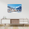 Canvas Print Snowy Village Among the Mountains Winter 100x80 cm