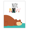 Children's poster Not now 24X30 cm + green frame
