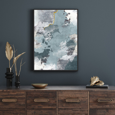 Poster Abstraction_2 21X29.7 cm + gray stone frame