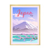 Poster Country of Japan 40X50 cm + gold frame