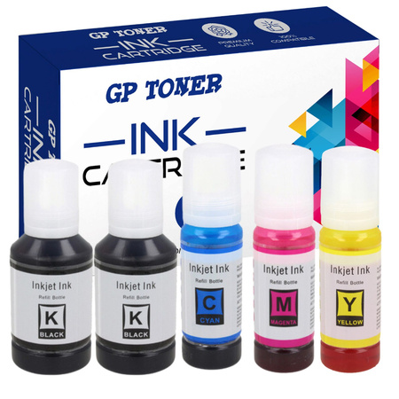 Set of 5x Replacement Ink For Epson Ecotank 2710 1810 2720 GP-E102/104CMYKK