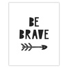 Children's poster Be brave 40X50 cm + gold frame