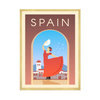 Poster Cities of Spain 40X50 cm + gold frame