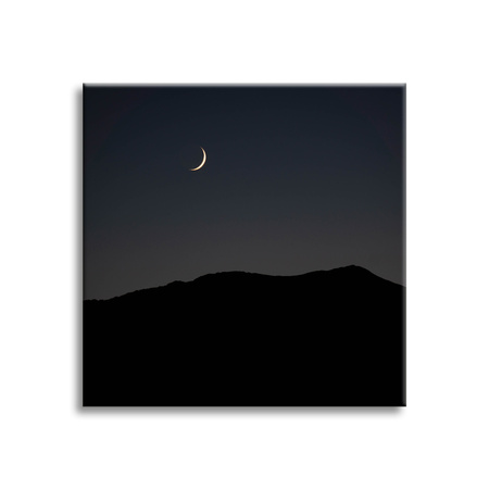 Canvas Print Nature Night Dark Moon Mountains 90x90
