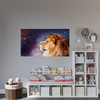 Canvas Print Lion Face Among Stars 100x80 cm