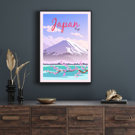 Poster Country of Japan 40X50 cm + gold frame
