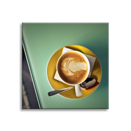 Canvas Print Coffee Vintage Stylish Cafe 90x90
