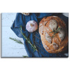 Canvas Print Bread Garlic Breakfast Rosemary Vintage 90x60