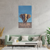 Canvas Painting Oil Style Gray Big Elephant 80x120 cm
