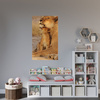 Canvas Print Lioness and Lion Cub Savannah Nature 80x120 cm