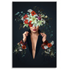 Canvas Print Flowers Woman Beauty Nature 80x120 cm