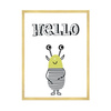 Poster Children's Hellow potworki_2 40X50 cm + gold frame