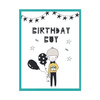 Birthday poster Birthday guy 24X30 cm + turquoise sea frame