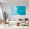Canvas Print Sailboat on Water Waves 100x80 cm