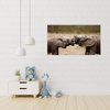 Canvas Print Elephant Meeting Africa Nature 100x80 cm