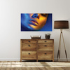 Canvas Print Woman Face Golden Lips Art 100x80 cm
