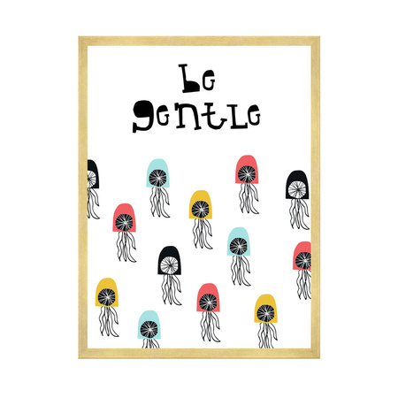 Children's poster Le gentle 40X50 cm + gold frame