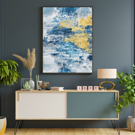 Poster Abstract_7 24X30 cm + gray stone frame