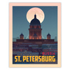 Poster of the City of St. Petersburg 40X50 cm + black frame