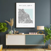 Poster Buenos Aires city map square 21X29.7 cm