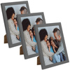 3x Gray photo frame 15x21, I L13,15,064, stone gray, gray plexiglass